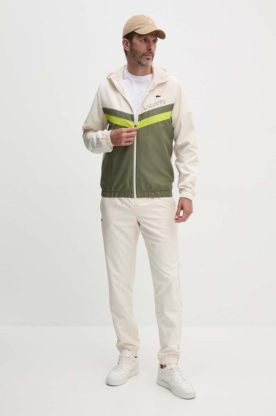 Lacoste tuta da ginnastica applique beige WH4241