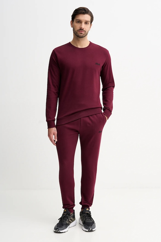 Fila dres bawełniany bawełna bordowy FPW1195