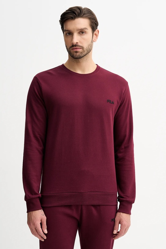 Odzież Fila dres bawełniany FPW1195 bordowy