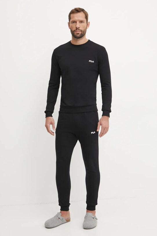 Хлопковый спортивный костюм Fila хлопок чёрный FPW1195