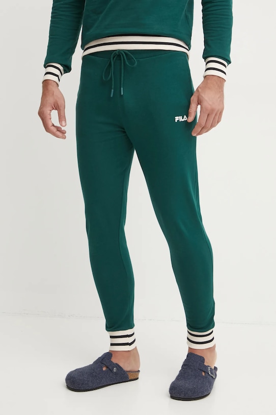 Bavlněná tepláková souprava Fila zelená FPW1198