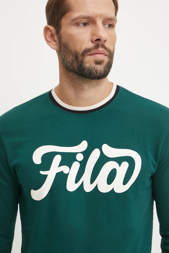 Bavlněná tepláková souprava Fila FPW1198 zelená
