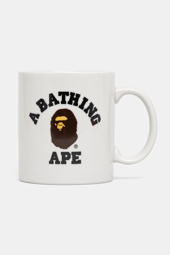 A Bathing Ape kubek College Pottery Mug biały 1K80193016