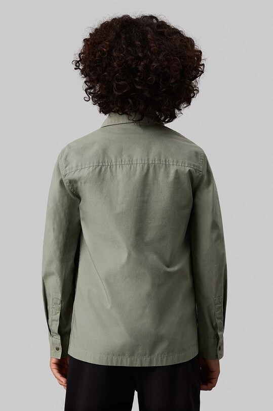 Дитяча бавовняна сорочка Calvin Klein Jeans IB0IB01962.9BYH.128.176 зелений