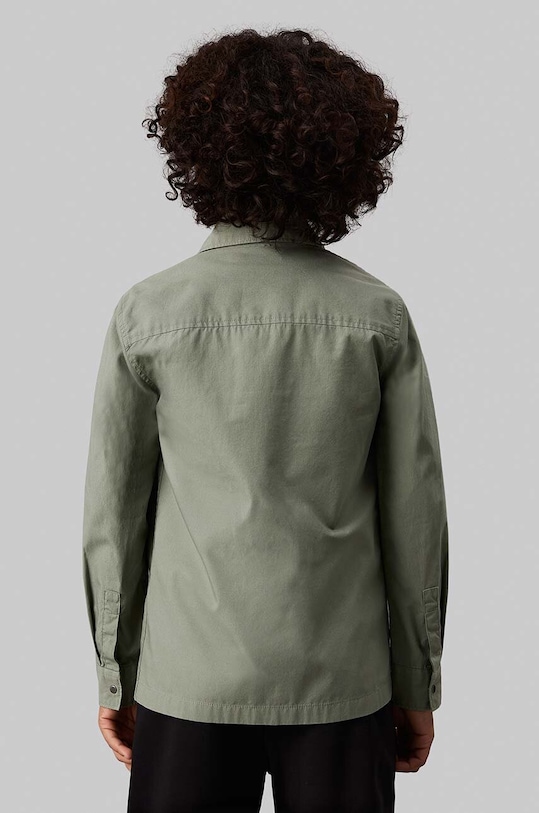Dětská bavlněná košile Calvin Klein Jeans IB0IB01962.9BYH.128.176 zelená