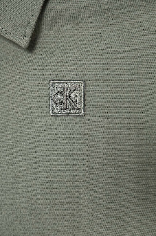 Dětská bavlněná košile Calvin Klein Jeans zelená IB0IB01962.9BYH.128.176