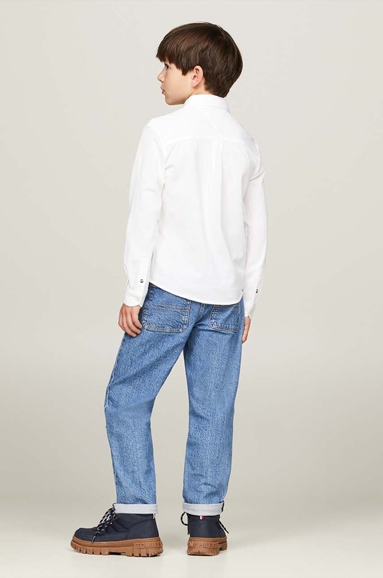 Tommy Hilfiger koszula bawełniana dziecięca KB0KB09077.9BYH.128.176 biały