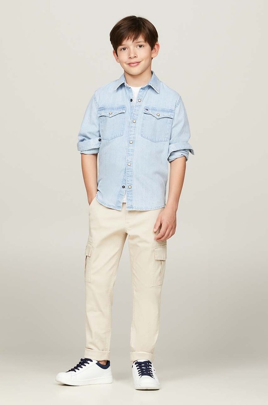 CHLAPEC Dětská riflová košile Tommy Hilfiger KB0KB09080.9BYH modrá