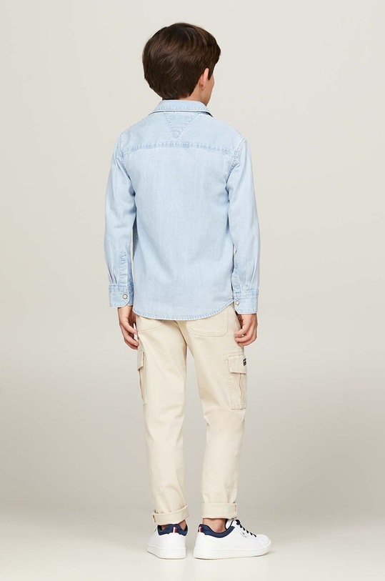 Dětská riflová košile Tommy Hilfiger modrá KB0KB09080.9BYH