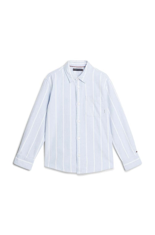 Dětská bavlněná košile Tommy Hilfiger KB0KB09081.9BYH.104.122 modrá AW24