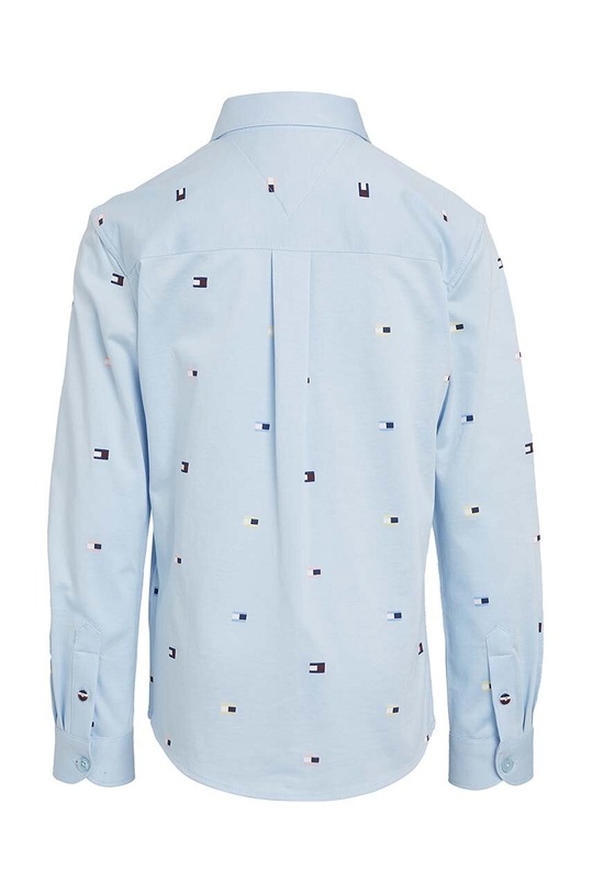 Chłopiec Tommy Hilfiger koszula bawełniana dziecięca KB0KB09136.9BYH.104.122 niebieski