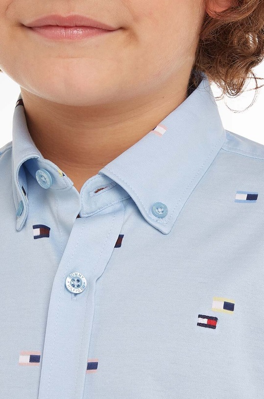 Tommy Hilfiger koszula bawełniana dziecięca KB0KB09136.9BYH.104.122 niebieski