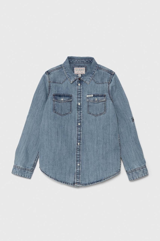 Guess koszula jeansowa dziecięca L4YH04.D4UE0.9BYH niebieski AW24