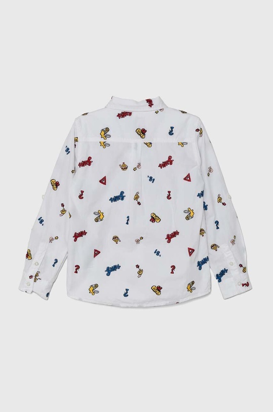 Guess koszula bawełniana dziecięca N4YH00.WBHQ0.9BYH biały AW24