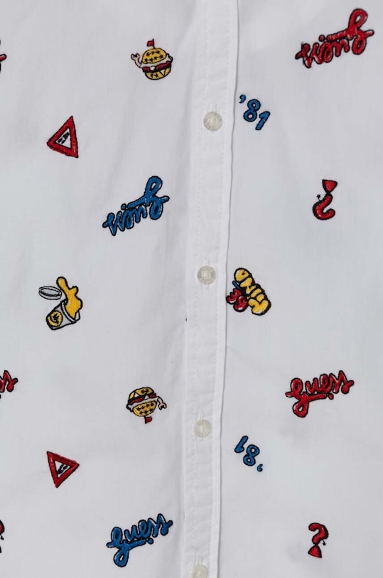 Chłopiec Guess koszula bawełniana dziecięca N4YH00.WBHQ0.9BYH biały