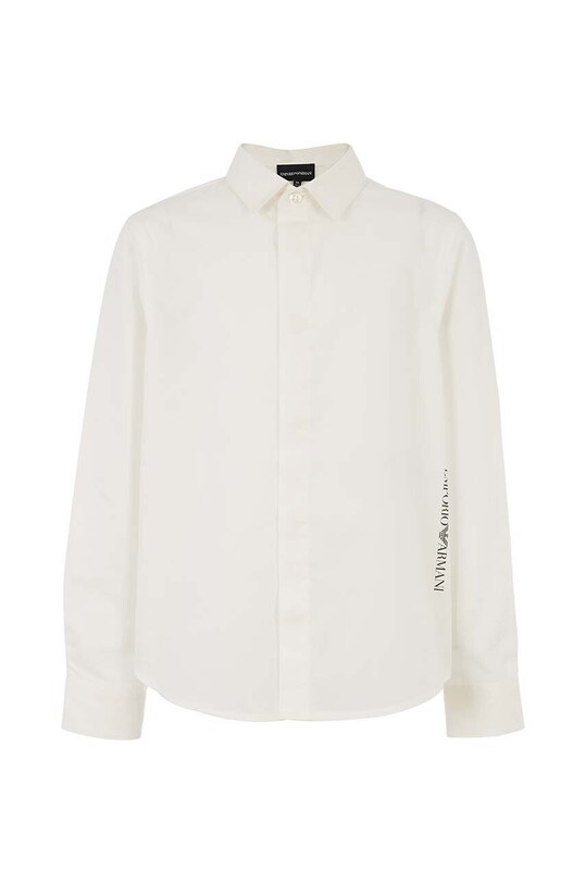 Детская хлопковая рубашка Emporio Armani casual бежевый 6D4CJB.4N8QZ