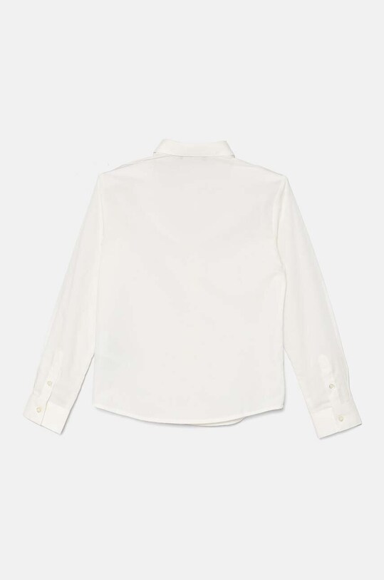Детская хлопковая рубашка Emporio Armani 6D4CJB.4N8QZ бежевый AW24