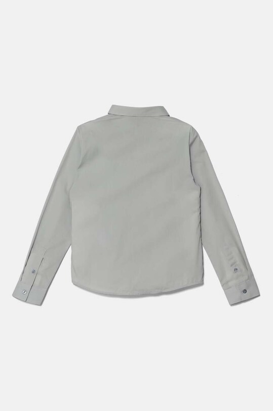 Детская хлопковая рубашка Emporio Armani 6D4CJB.4N8QZ голубой AW24