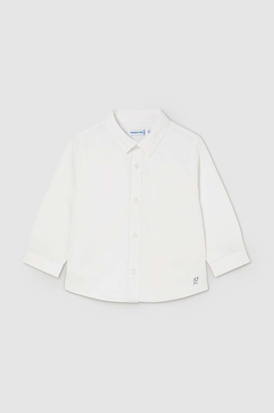Mayoral koszula bawełniana niemowlęca bawełna biały 124.3A.Baby.9BYH
