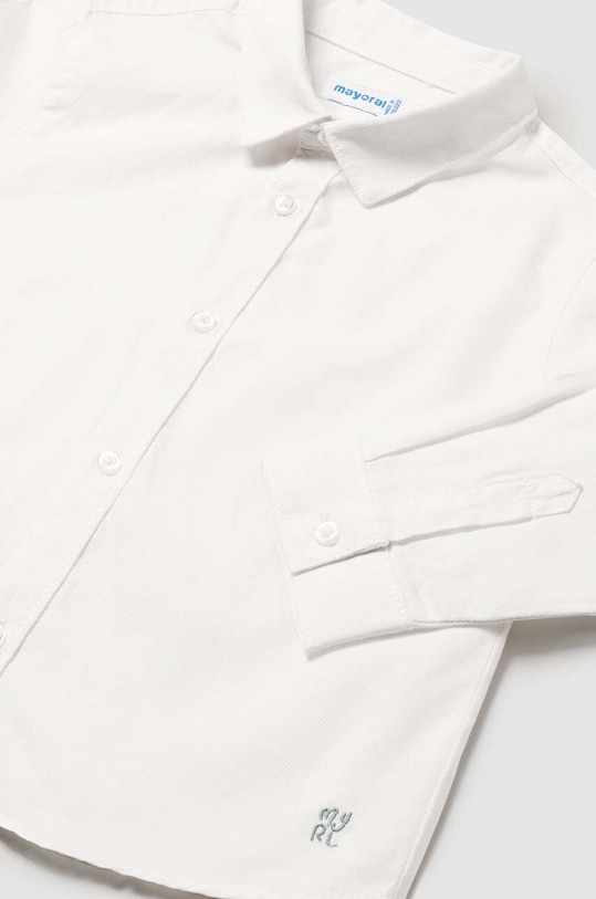Mayoral koszula bawełniana niemowlęca 124.3A.Baby.9BYH biały AW24