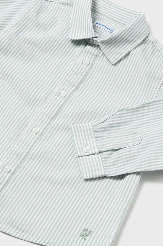 Mayoral cămașă din bumbac pentru bebeluși 124.3A.Baby.9BYH verde AW24