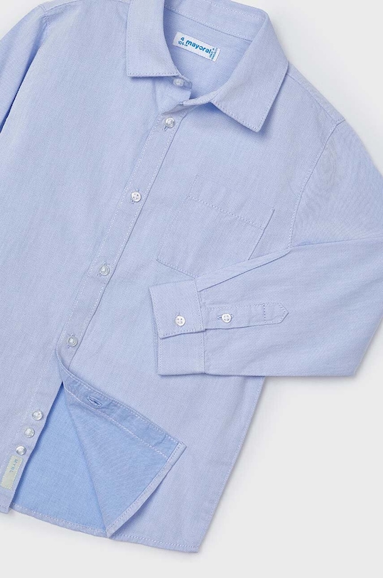 Mayoral koszula bawełniana dziecięca 146.5C.Mini.9BYH niebieski AW24