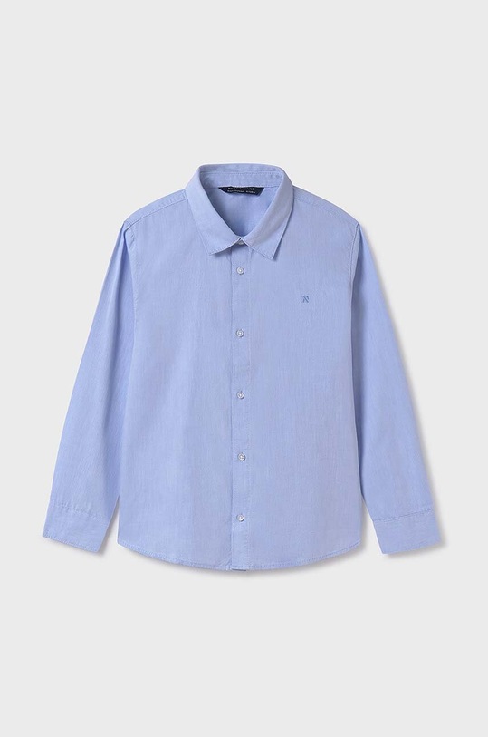 Mayoral koszula bawełniana dziecięca bawełna niebieski 874.7A.Junior.9BYH
