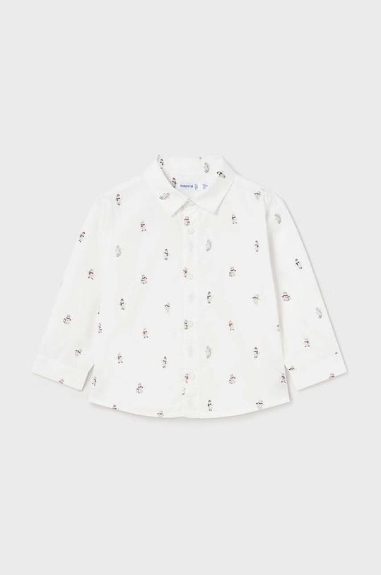 Mayoral koszula bawełniana dziecięca wzorzyste beżowy 2188.3A.Baby.9BYH