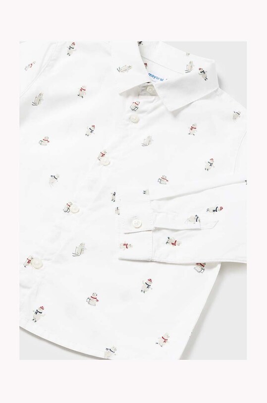 Mayoral koszula bawełniana dziecięca 2188.3A.Baby.9BYH beżowy AW24