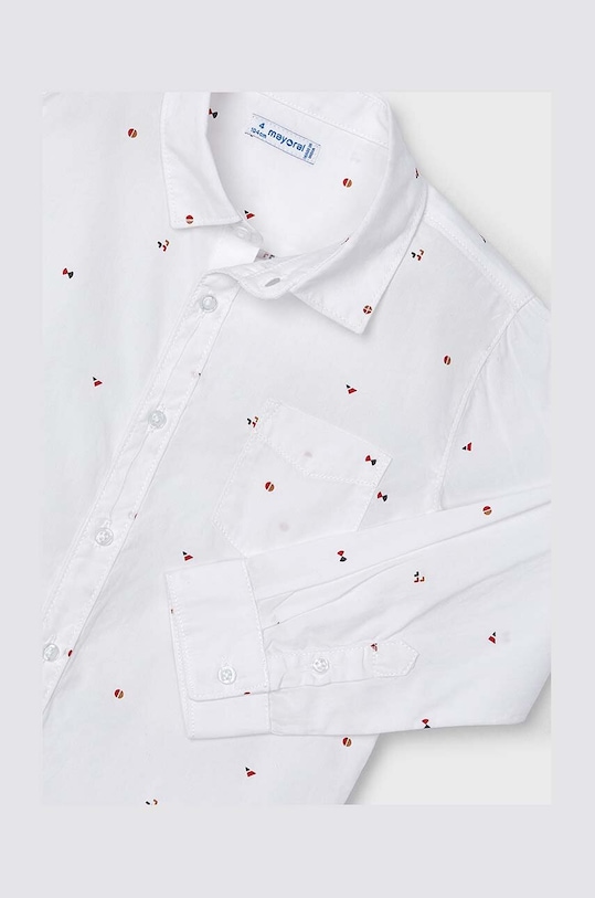Mayoral koszula bawełniana dziecięca 4110.5A.Mini.9BYH biały AW24