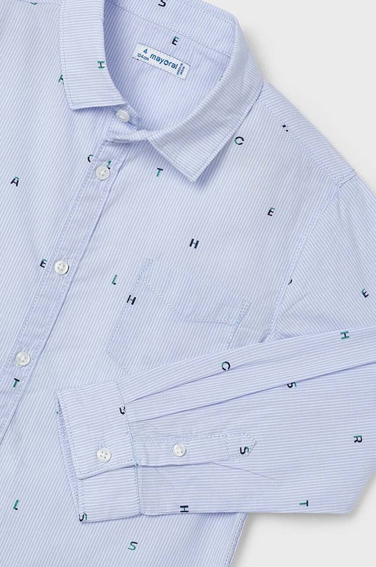 Băieți Mayoral camasa de bumbac pentru copii 4110.5A.Mini.9BYH albastru