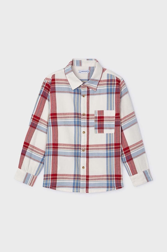 Mayoral koszula bawełniana dziecięca wzorzyste czerwony 4114.5B.Mini.9BYH