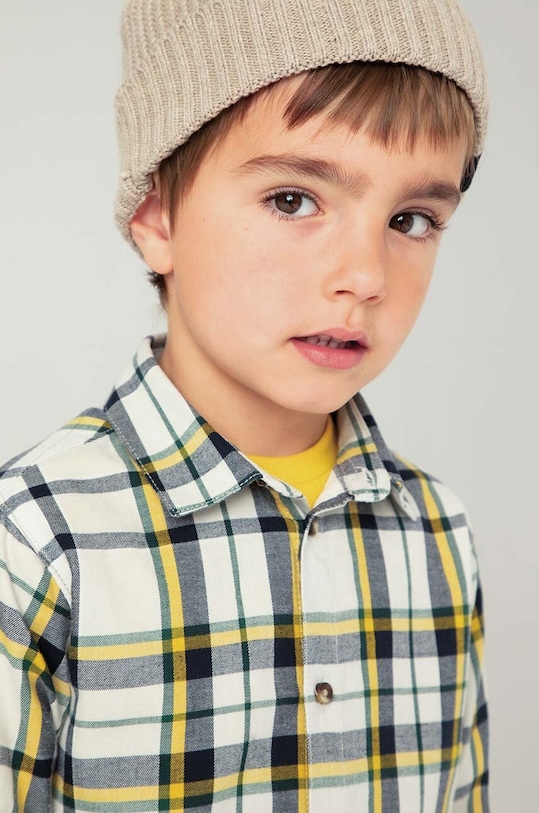 Mayoral koszula bawełniana dziecięca żółty 4115.5C.Mini.9BYH