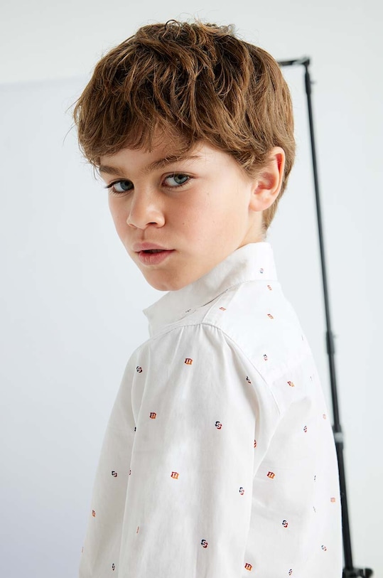 Mayoral koszula bawełniana dziecięca biały 7108.7A.Junior.9BYH