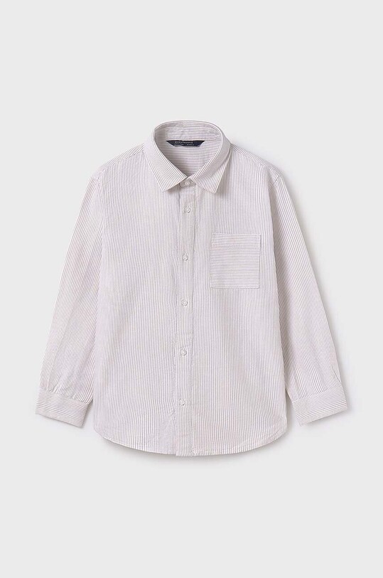 Дитяча бавовняна сорочка Mayoral візерунок білий 7109.7B.Junior.9BYH