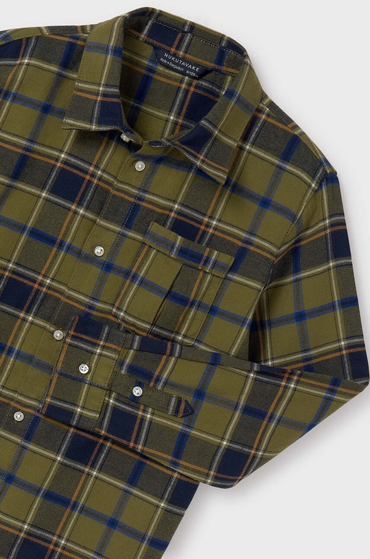 Chlapec Detská bavlnená košeľa Mayoral 7111.7C.Junior.9BYH zelená