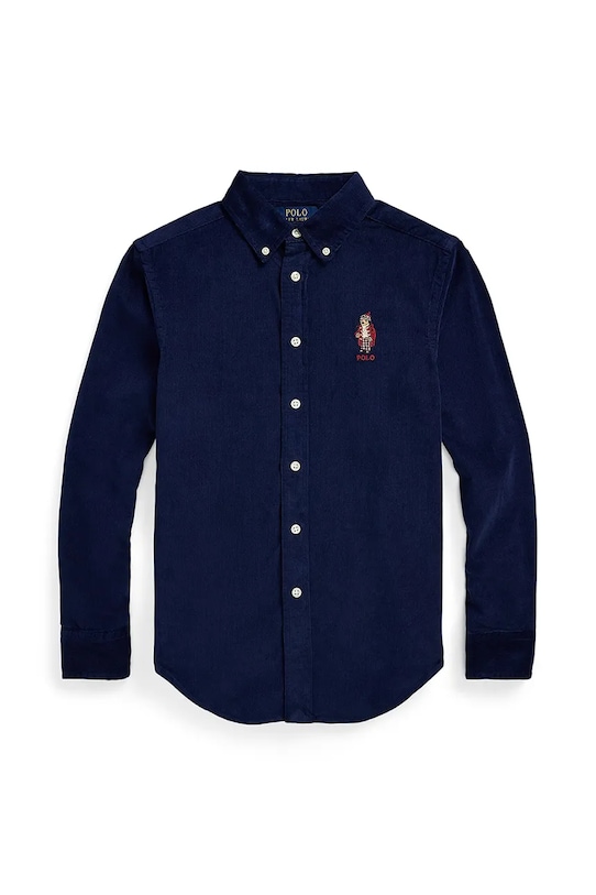 Detská bavlnená košeľa Polo Ralph Lauren bavlna tmavomodrá 323878882003