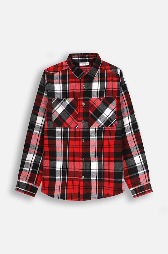 Coccodrillo koszula bawełniana dziecięca ZC4136102ABJ czerwony AW24