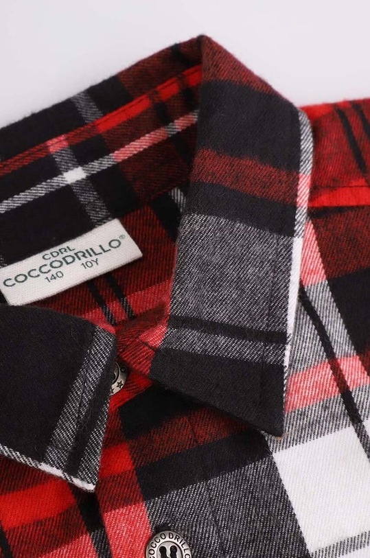 Coccodrillo koszula bawełniana dziecięca czerwony ZC4136102ABJ
