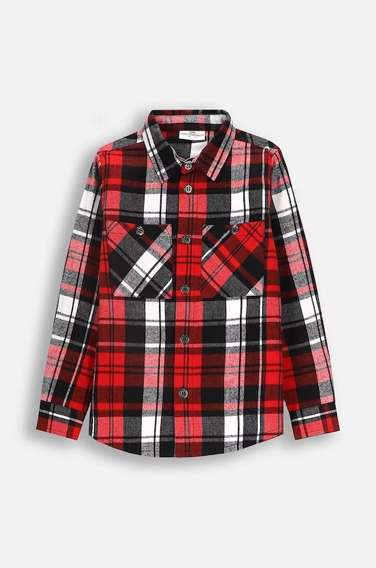 Coccodrillo koszula bawełniana dziecięca ZC4136101ABK czerwony AW24
