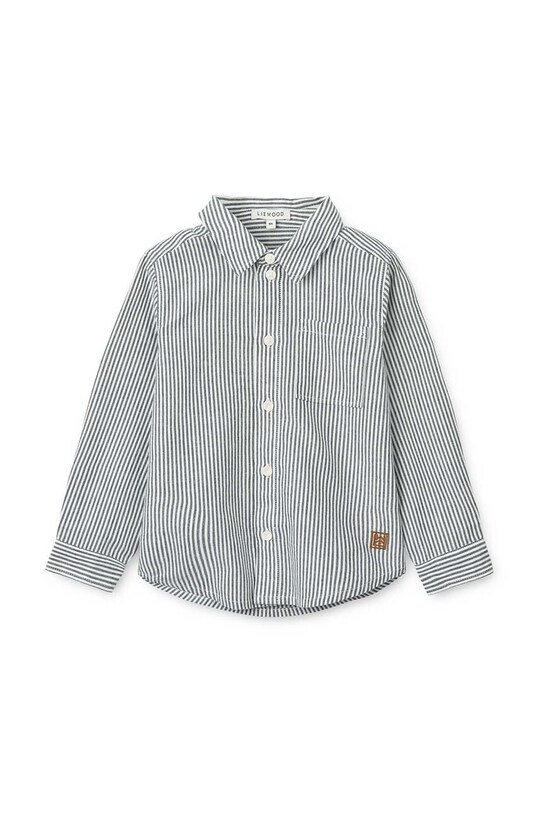 Дитяча бавовняна сорочка Liewood Costa Stripe Shirt LW19551 блакитний AW24