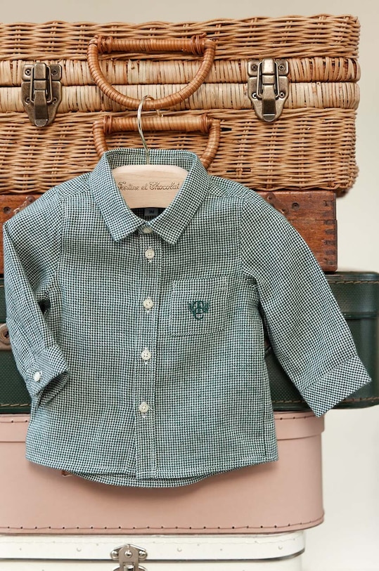 Tartine et Chocolat koszula bawełniana niemowlęca zielony TZ12131.67.74