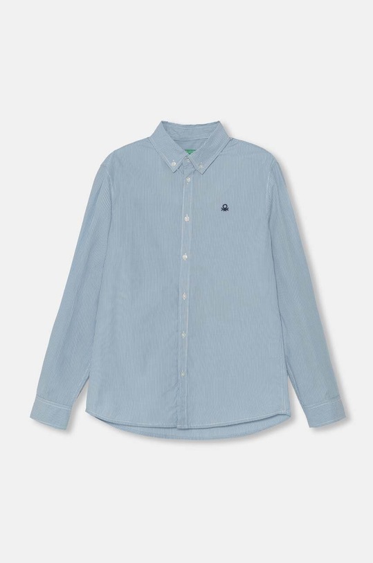 Παιδικό βαμβακερό πουκάμισο United Colors of Benetton casual μπλε 54AZCQ00R.G.Seaso.9BYH