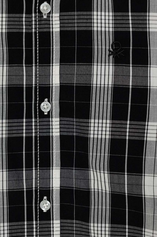 Αγορίστικα Παιδικό βαμβακερό πουκάμισο United Colors of Benetton 54AZCQ00R.G.Seaso.9BYH μαύρο