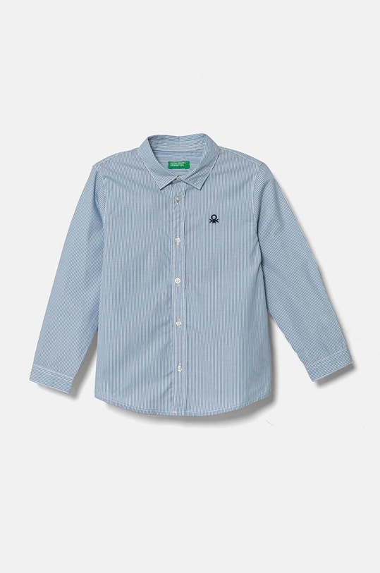 United Colors of Benetton camicia di cotone per neonato lunga blu 54AZGQ00J.P.Seaso.9BYH