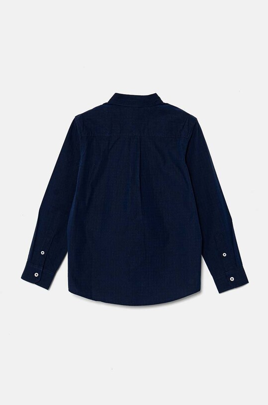 Детская хлопковая рубашка United Colors of Benetton 5DGXCQ00T.G.Seasonal тёмно-синий AW24