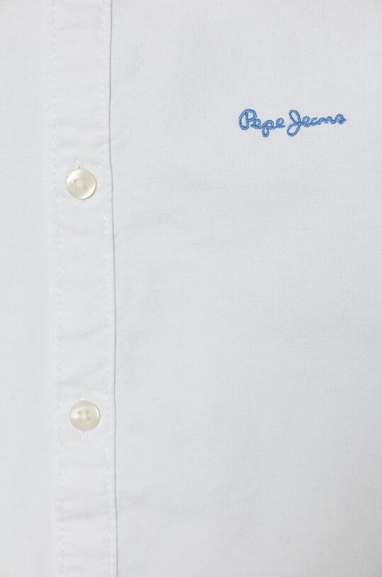 Мальчик Детская хлопковая рубашка Pepe Jeans NACE PB302646 белый