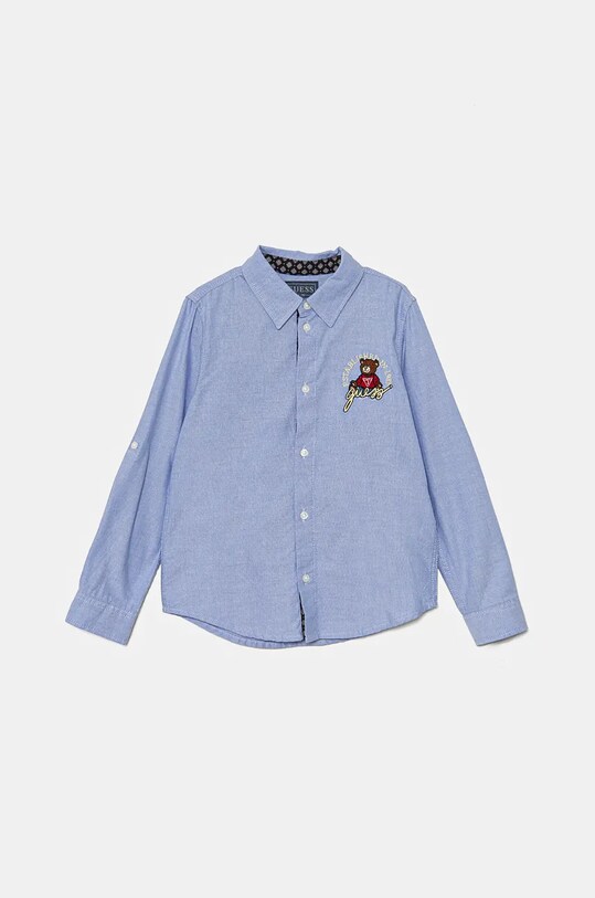 Детская хлопковая рубашка Guess casual голубой L4BH02.W9CL0.9BYH