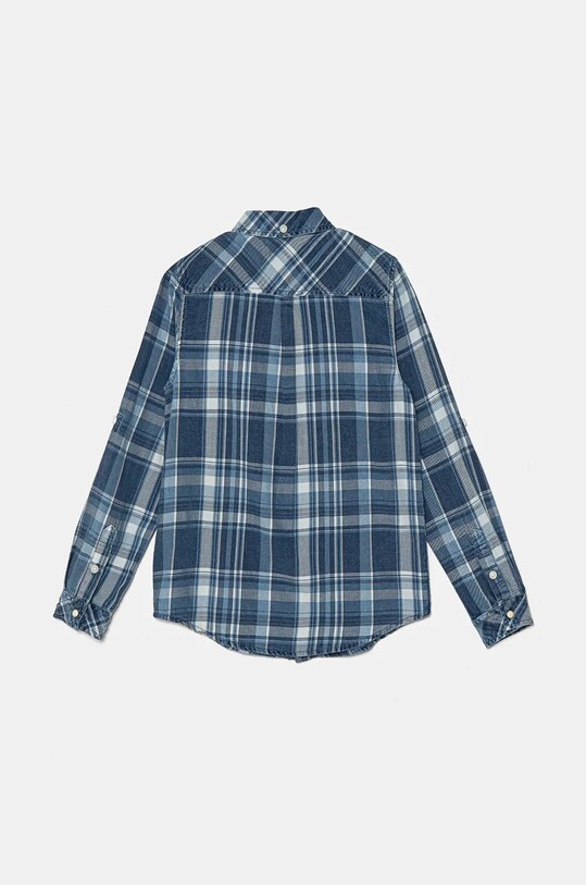 Детская хлопковая рубашка Guess L4BH03.D52G1.9BYH голубой AW24