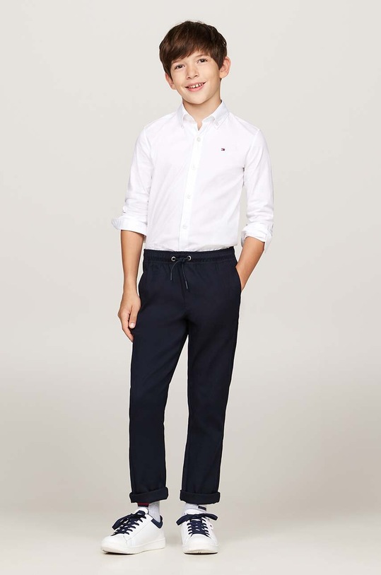 Tommy Hilfiger koszula bawełniana dziecięca biały KB0KB09262.9BYH.98.122